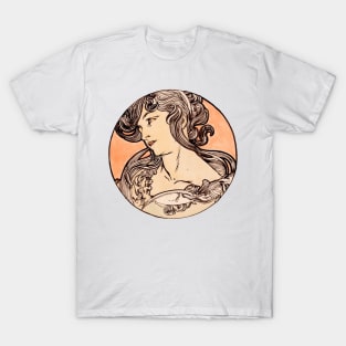 Alphonse Mucha - Stained Glass T-Shirt